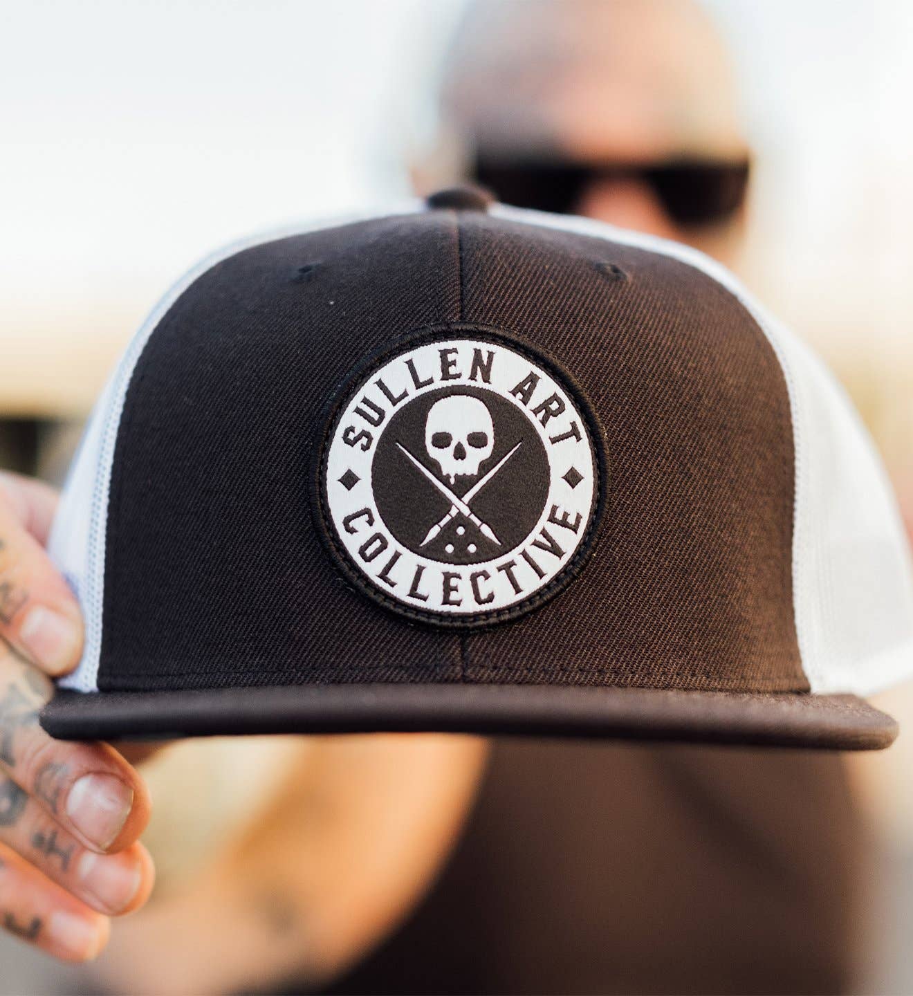Sullen Art Collective Mesh Hat White: BLACK/WHITE