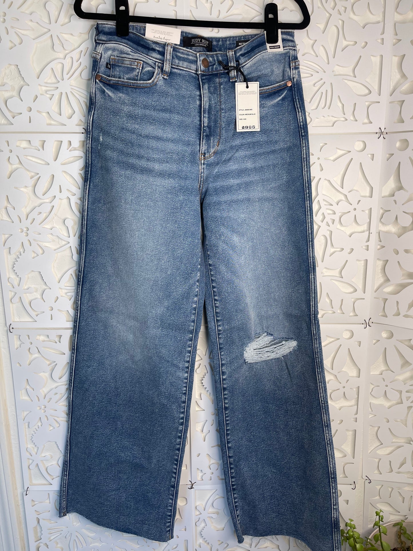 Judy Blue Vintage Wash Wide Leg Jeans