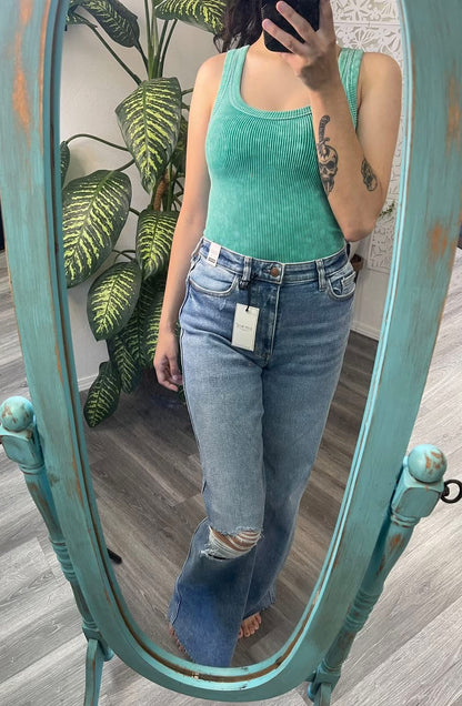 Judy Blue Vintage Wash Wide Leg Jeans