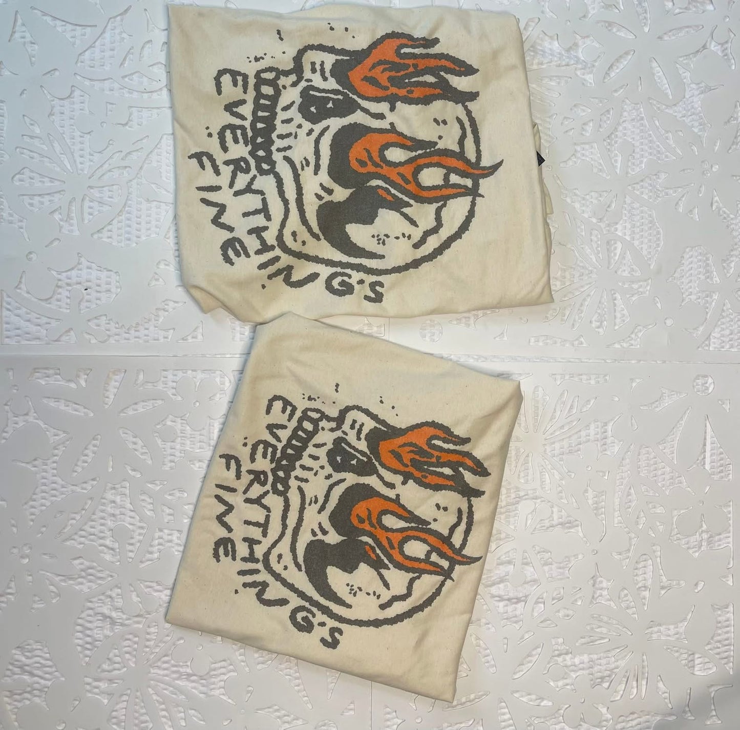 “Everything’s Fine” Burning Skull T-shirt