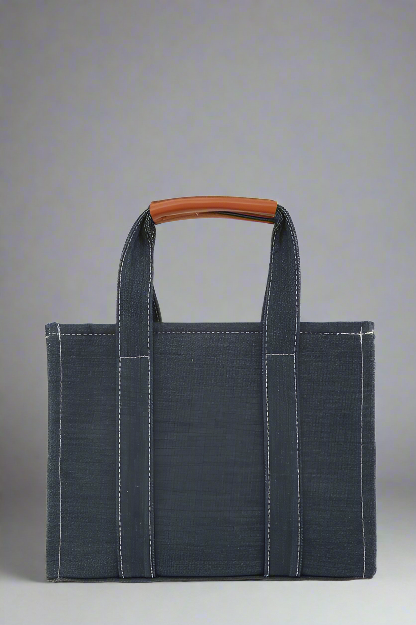 The Medium Denim Crossbody Tote Bag