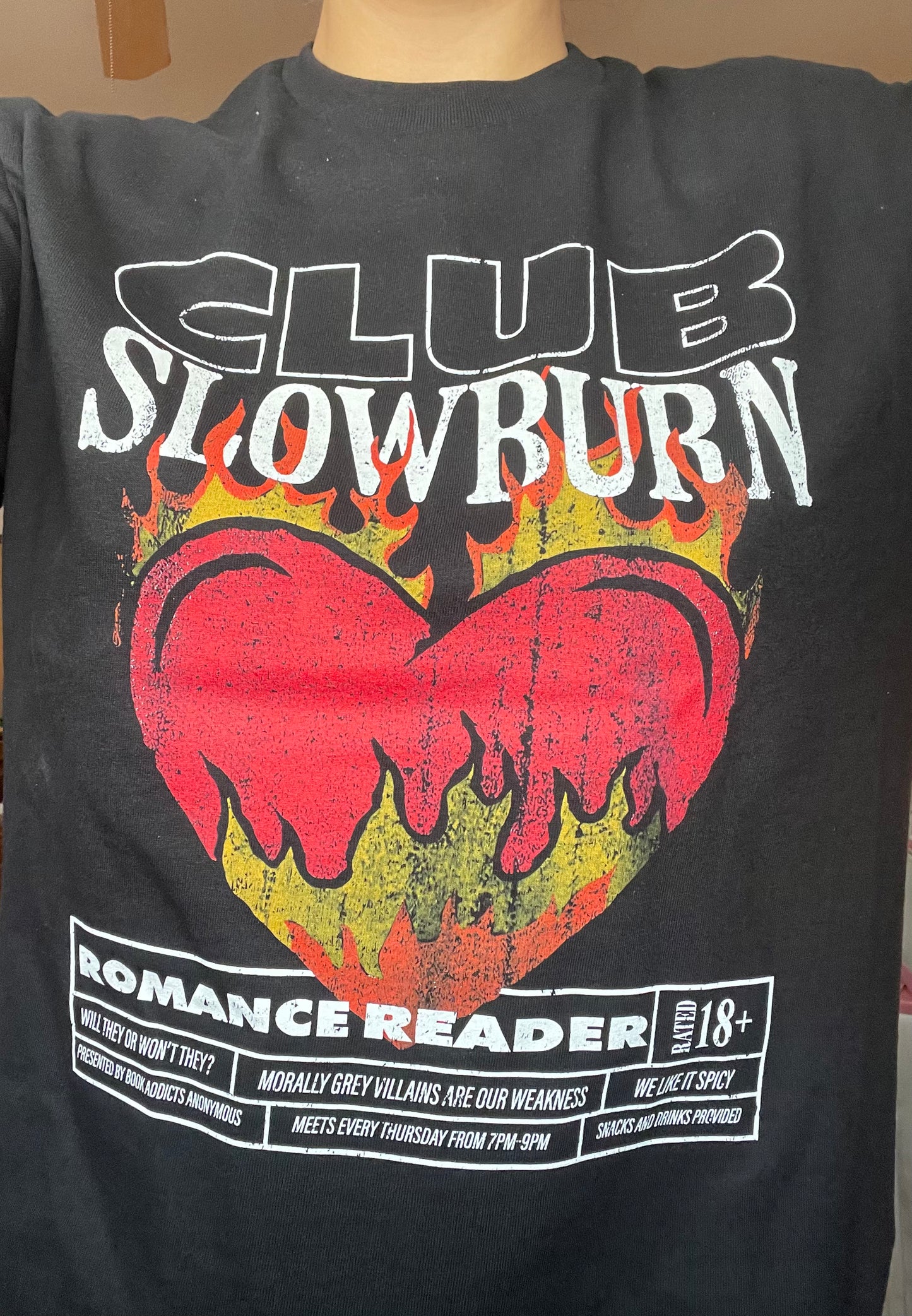 Slow Burn Book Club faded style T-Shirt