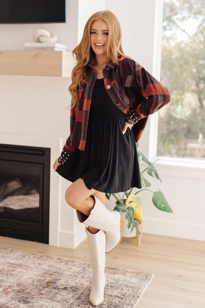 In the Thick of It Long Sleeve Skort Dress